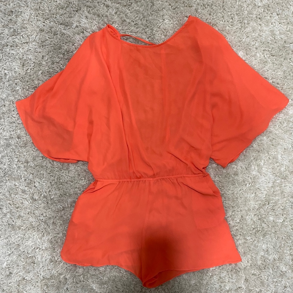 Coral Mini Romper